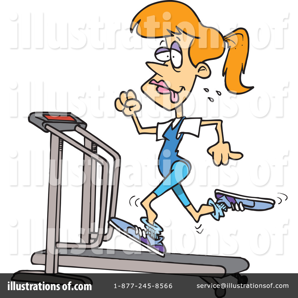 Royalty-Free (RF) Treadmill Clipart Illustration #1044492 by toonaday