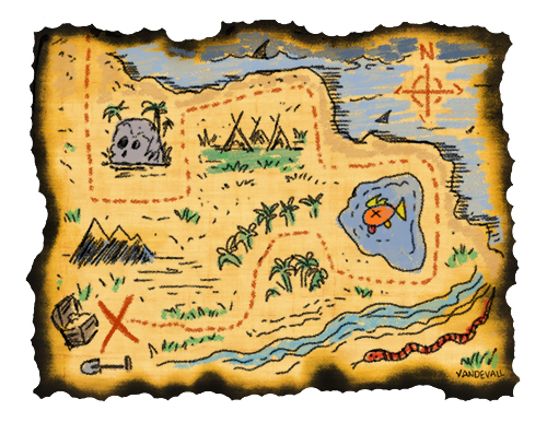treasure clipart - Pirate Map Clip Art