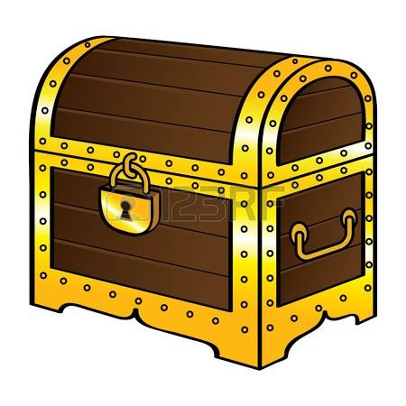 treasure chest: Trunk chest gold treasure wood old vintage pirate lock