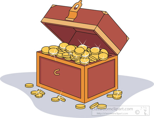 treasure-chest-full-of-money- - Treasure Clipart