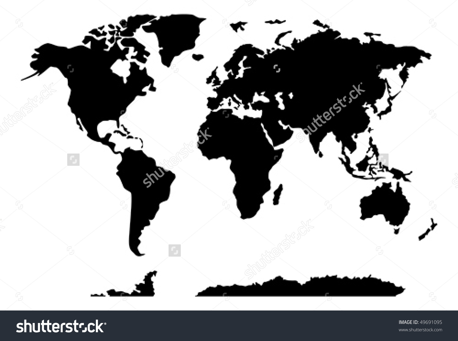 Black And White Map Of The .
