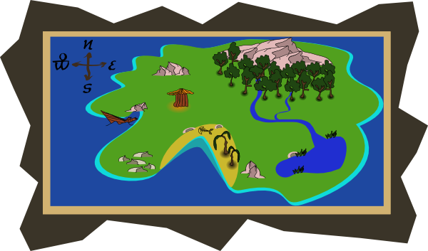 Treasure map clipart free cli - Clipart Map