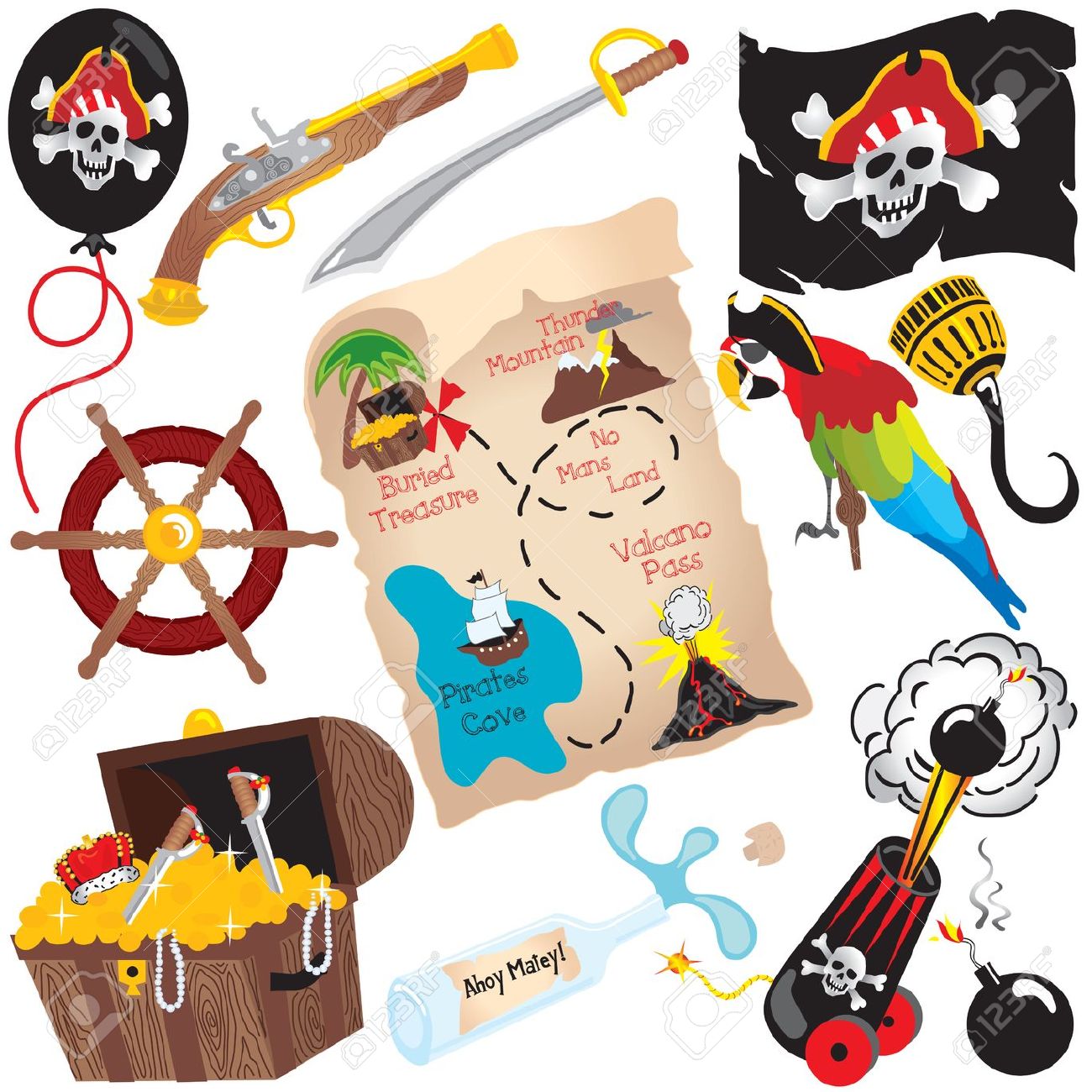 pirate treasure clipart