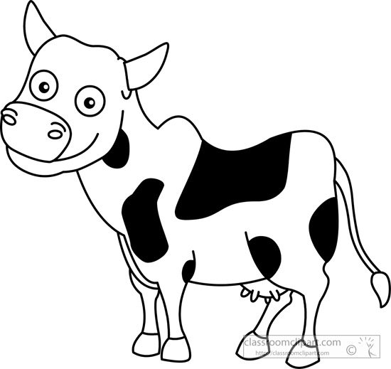 tree frog clipart black and w - Cow Clipart Black And White