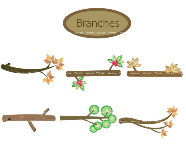 tree branch clipart - tree branch clip art - branch clipart - tree branches - Personal and Commercial Use