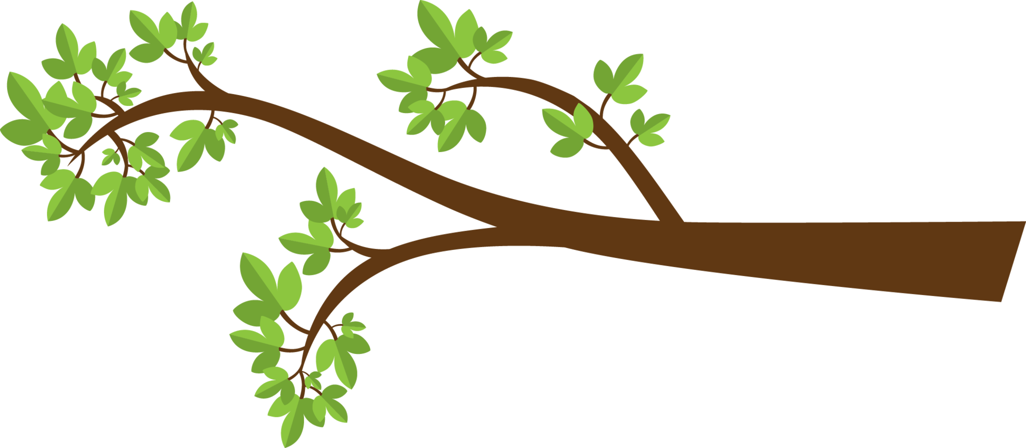 Tree Branches Clip Art. Tree Branch With Leaves .