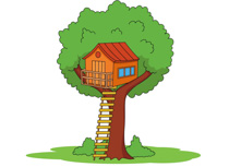 Tree House Clipart Size: 100 Kb