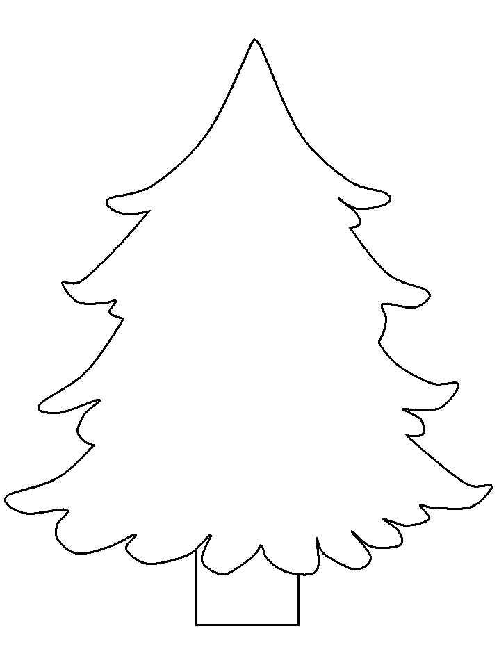 Tree Outline Az Coloring Page - Christmas Tree Outline Clip Art