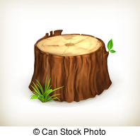 ... Tree stump, vector - Tree Stump Clipart