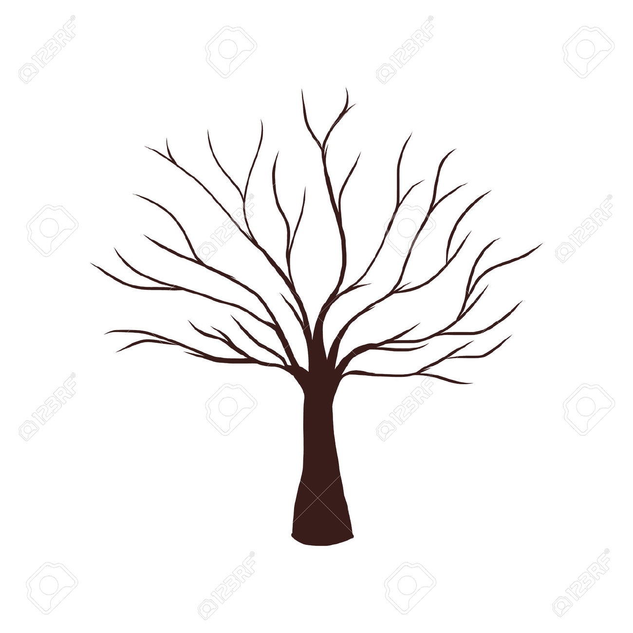 Tree with No Leaves Clip Art