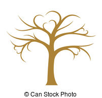 ... Tree without leaves on white background, vector image