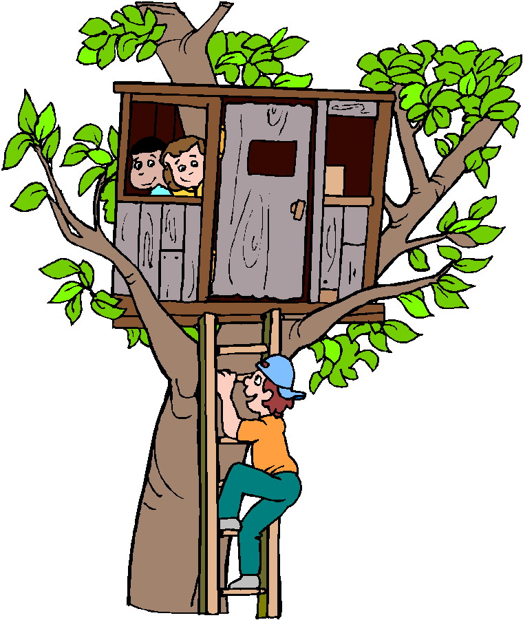 Free Cartoon Tree House Clip 