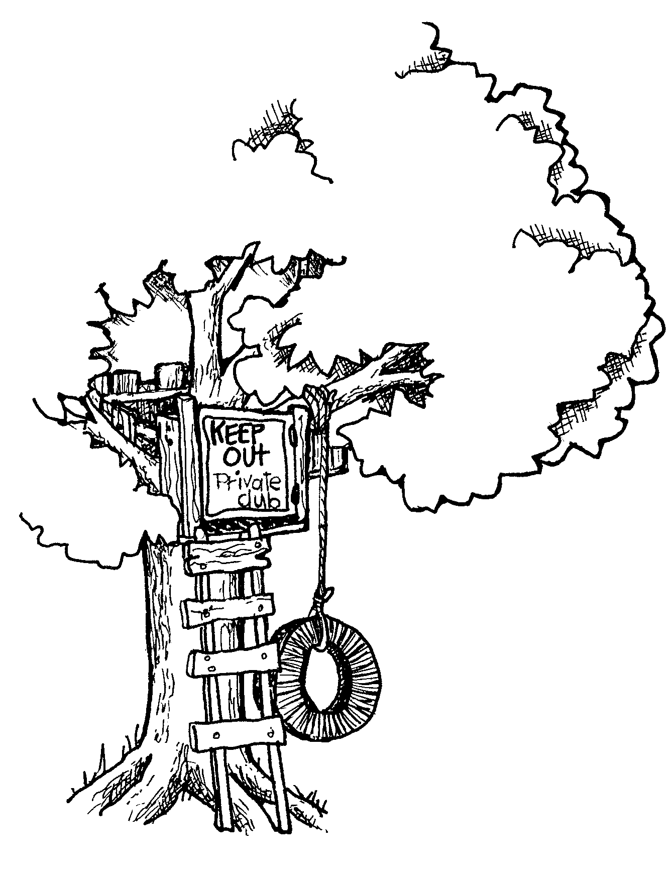 Treehouse Clipart. In retrosp - Tree House Clip Art