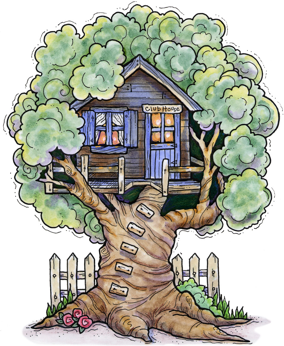 Tree house Royalty Free Stock