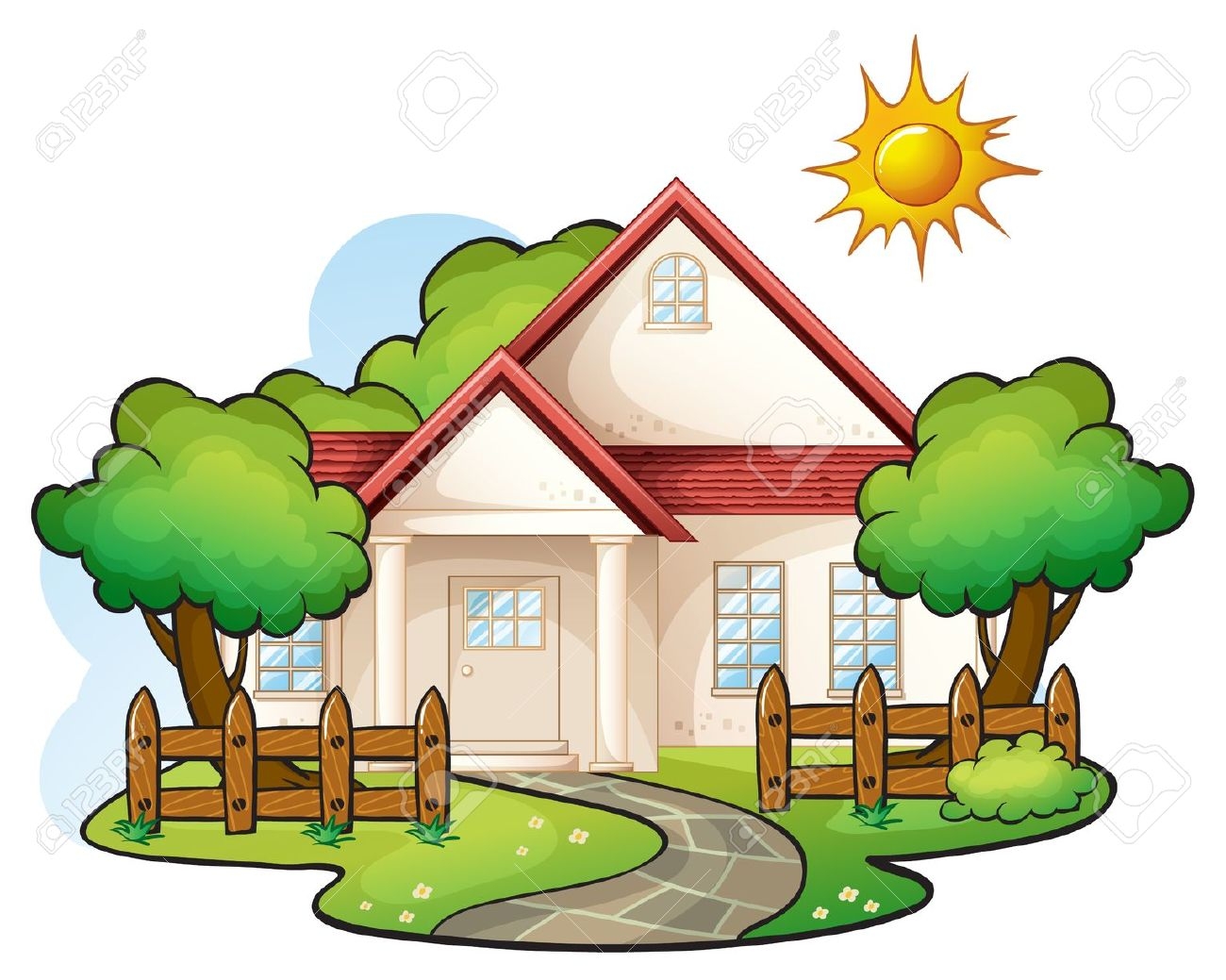 -trees-clipart-5775 house . - House Clipart