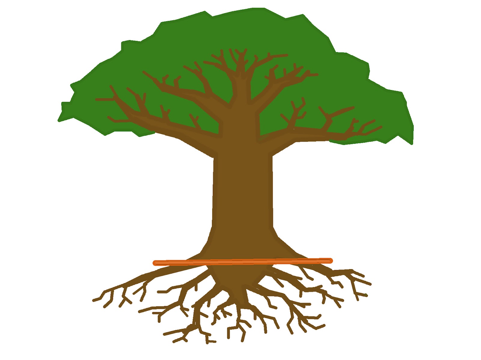 Trees With Roots Clipart