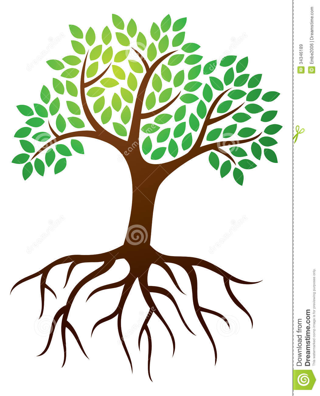 Trees With Roots Clipart - Tree Roots Clipart