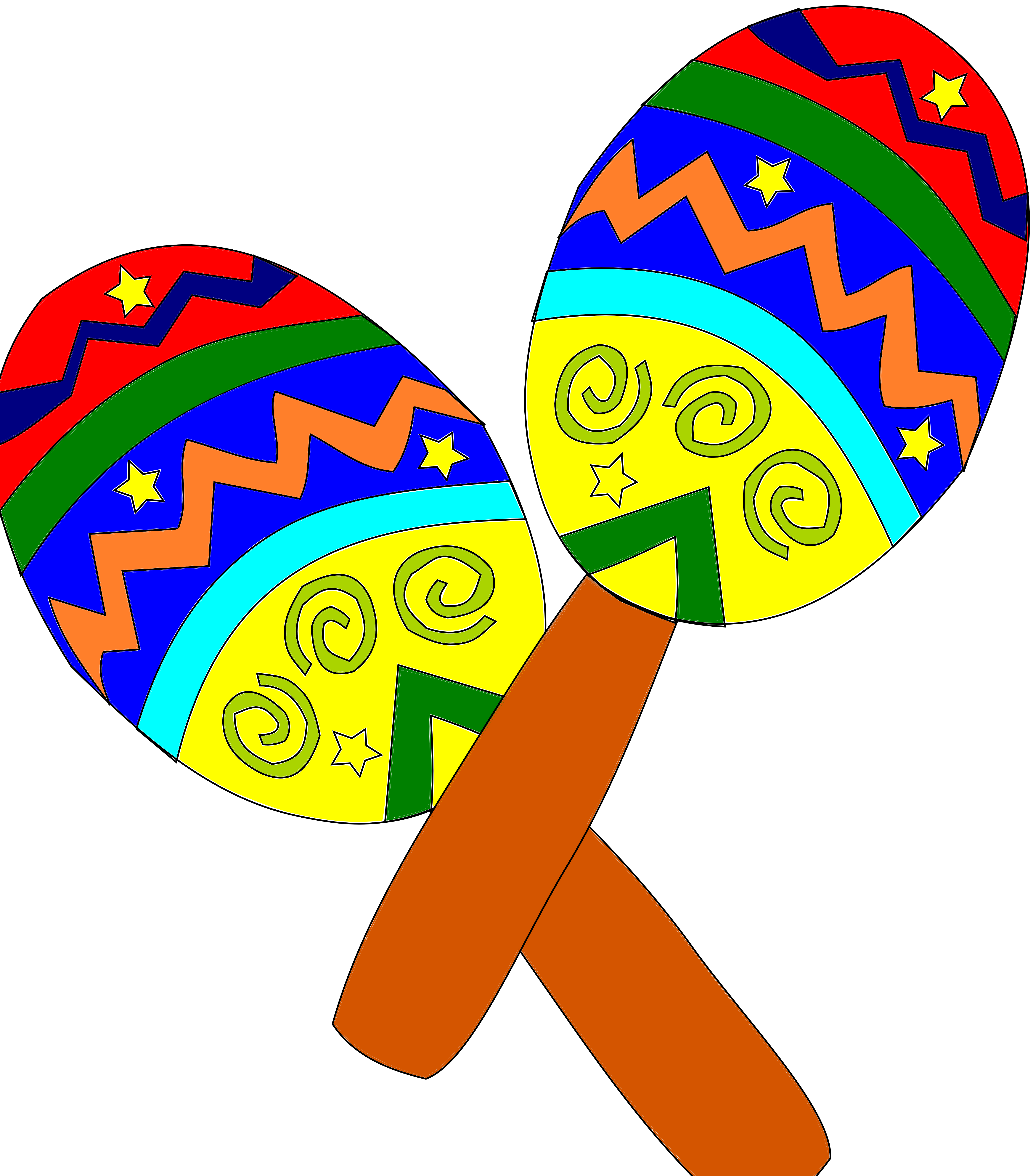 Trends For Maracas Coloring Pages. Images For Maracas And Sombrero Clipart