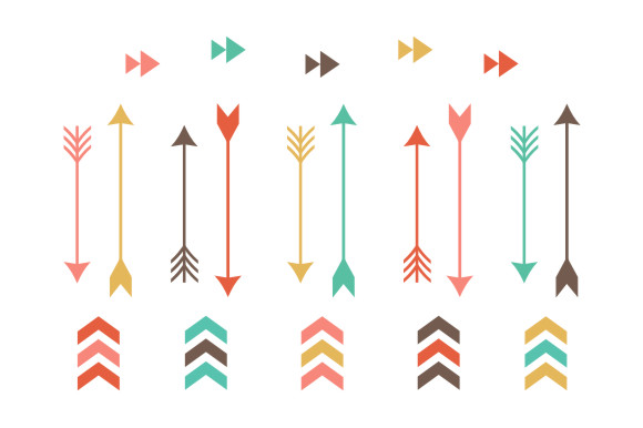 Tribal Arrow Clip Art Illustr - Arrow Clip Art Free
