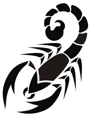 Tribal scorpion tattoos are i - Scorpion Clip Art