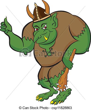 ... Troll with thumbs up sign - Troll Clipart