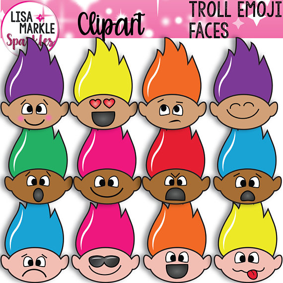 Emoji Clipart, Emotions Clipart, Face Clipart, Troll Clipart, Trolls Clipart,  Summer Clipart, Troll Face Clipart, Spring Clipart, Rainbow from ClipartLook.com 