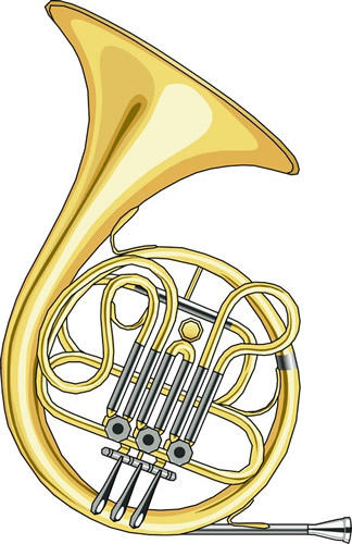 Trombone French Horn Clipart - French Horn Clipart