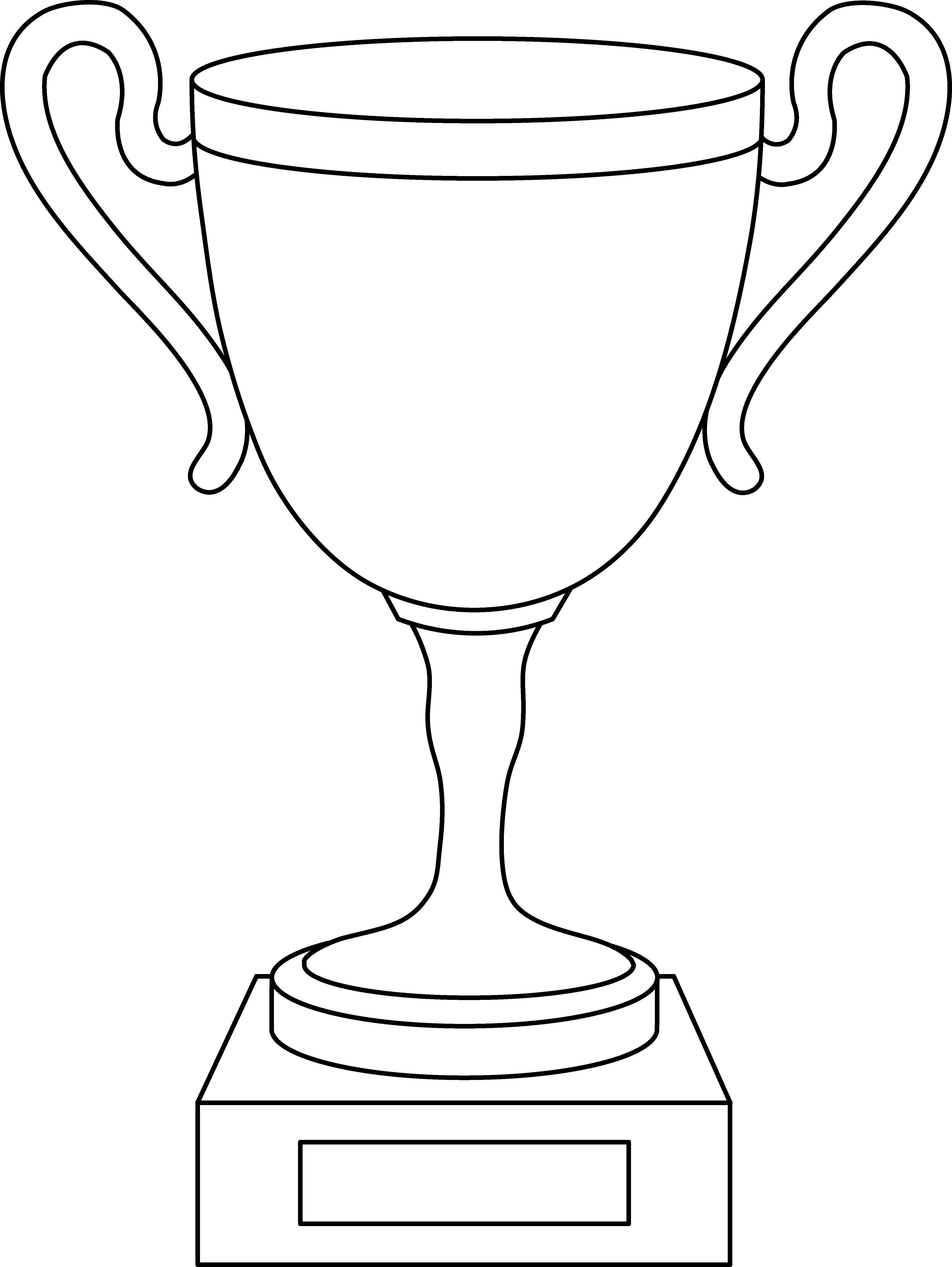 Trophy Cup Line Art Free Clip - Trophy Clipart Free