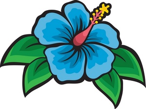 Tropical Flowers Clipart .