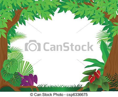 ... Tropical rainforest backg - Tropical Rainforest Clipart