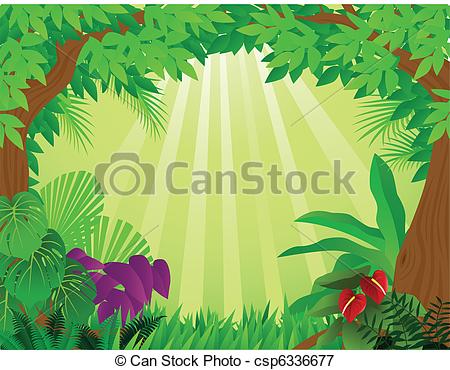 Tropical rainforest . - Tropical Rainforest Clipart