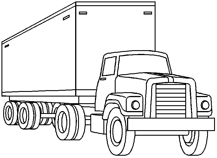 Truck Clip Art Black And Whit - Truck Clipart Black And White