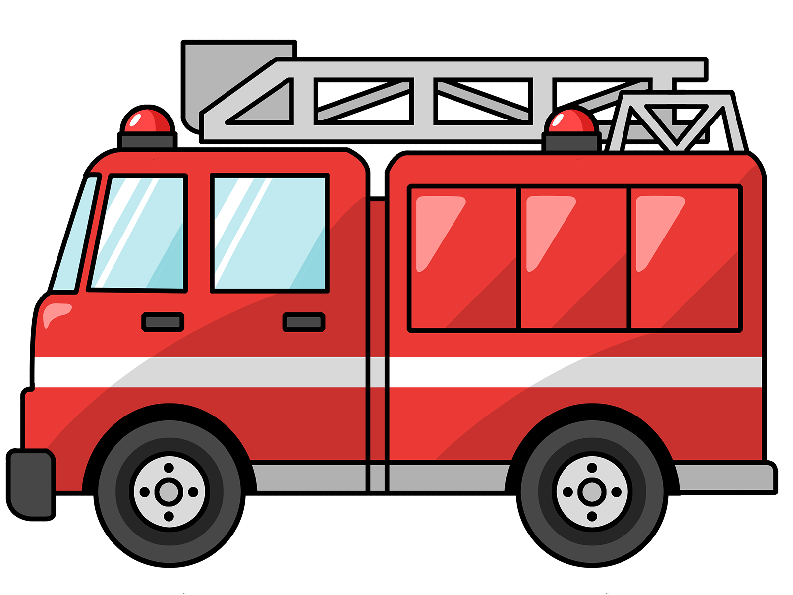 Fire Engine Clipart Image Red