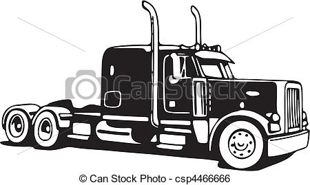 Truck Clip Art Vectorby clipartdesign34/871; Vector Semi Tractor Trailer 18 Wheeler