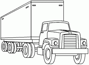 Clipart Black And White Truck