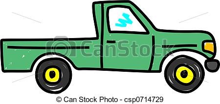 ... truck - green pick up truck isolated on white - truck art... ...