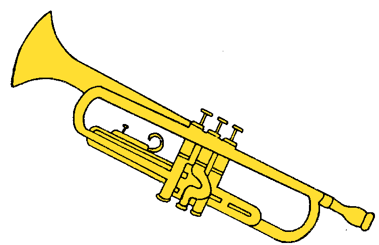 Trumpet coloring page free cl