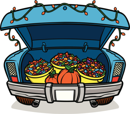 Trunk or treat trunk of a car clipart clipartall