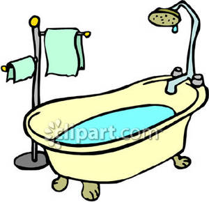 Tub Clipart Old Style Bathtub - Tub Clipart