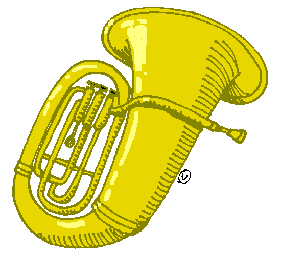 Tuba french horn 4 clip art v - Tuba Clipart