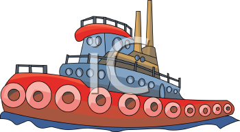 Tugboat Clipart. เงา. A