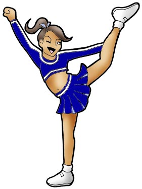 tumble clipart - Cartoon Cheerleader Clipart