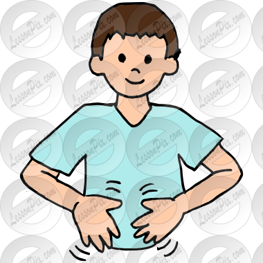 Tummy Picture for Classroom / Therapy Use - Great Rub Tummy Clipart