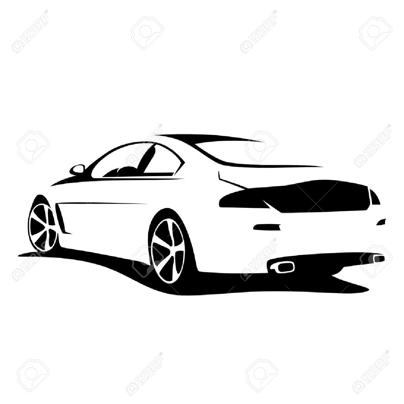 tuning car silhouette Stock Vector - 20227405