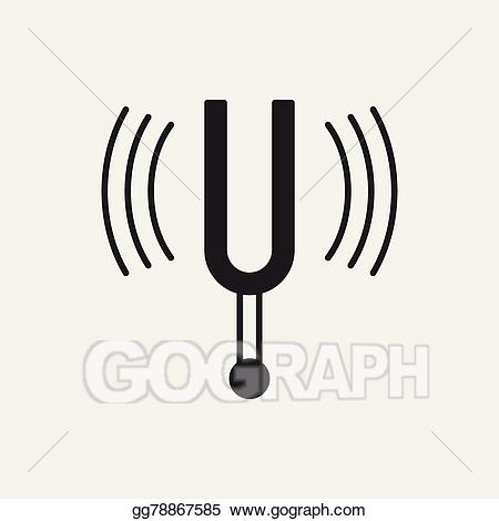 Vector Art - Tuning fork icon. Clipart Drawing gg78867585