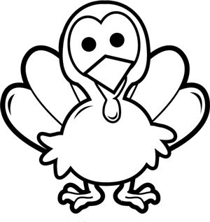 turkey clipart black and whit - Black And White Turkey Clipart