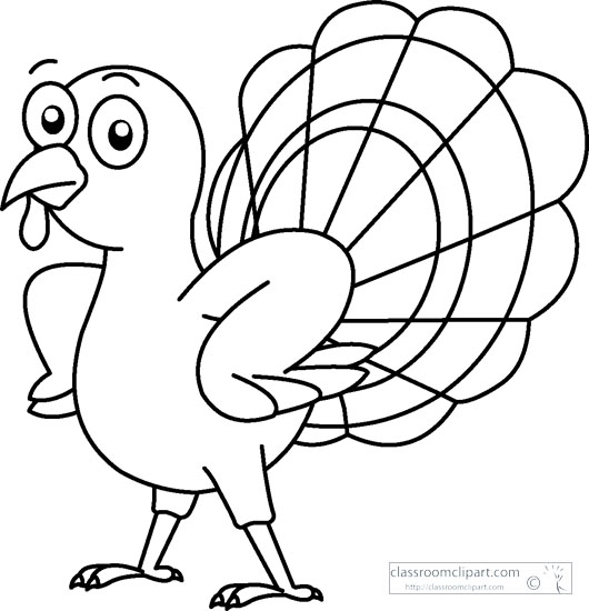 Turkey black and white thanks - Black And White Turkey Clipart