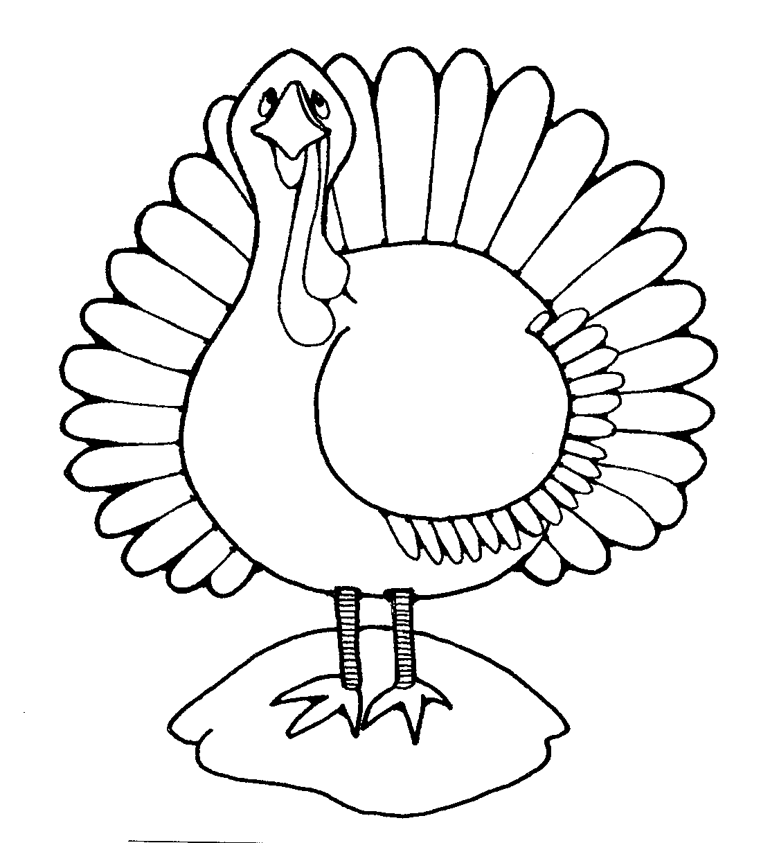 Turkey Clip Art - Black And White Turkey Clipart