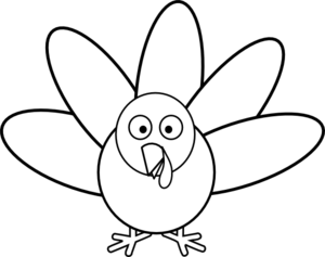 Turkey Clipart Black And Whit - Black And White Turkey Clipart