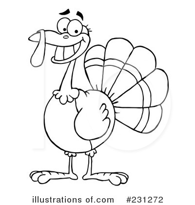 Turkey Outline Clip Art Turke - Black And White Turkey Clipart